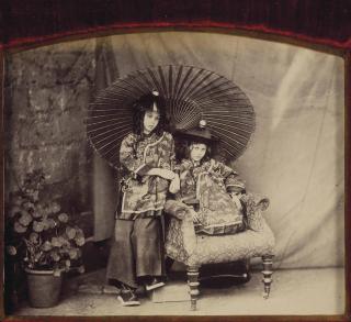 Lewis Carroll - Lorina and Alice Liddell in Chinese Costume, c. 1860
