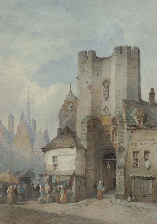 Lewis John Wood, N.W.S. - Castle Gateway, Derdelburg, Ghent