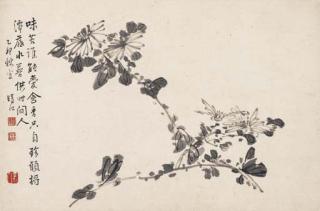 Li Fangying - Chrysanthemums in Ink