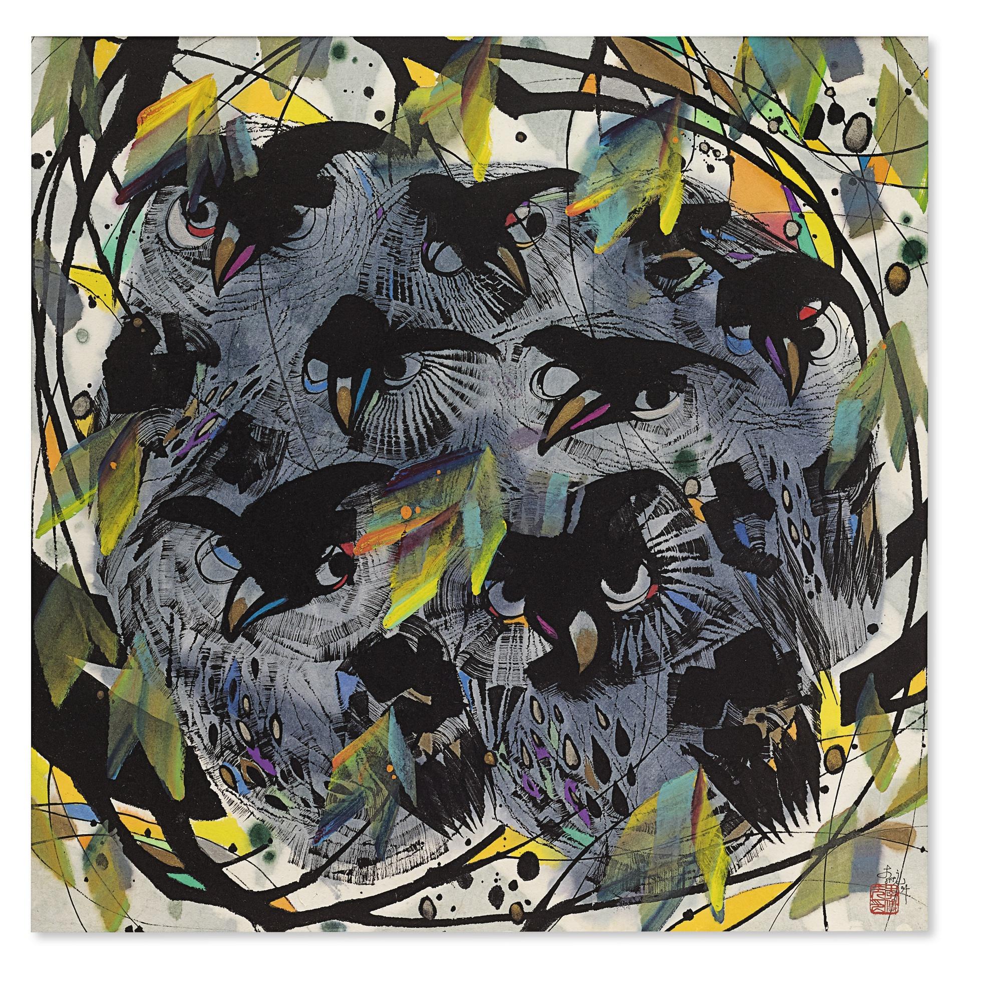 Li Fuyuan - Blue Owls