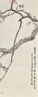 Li Gemin - Apricot Blossom and Two Sparrows