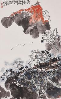 Li Huasheng - Pavilion in Qingcheng Mountain