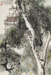 Li Huasheng - Pavilion in the Mountains