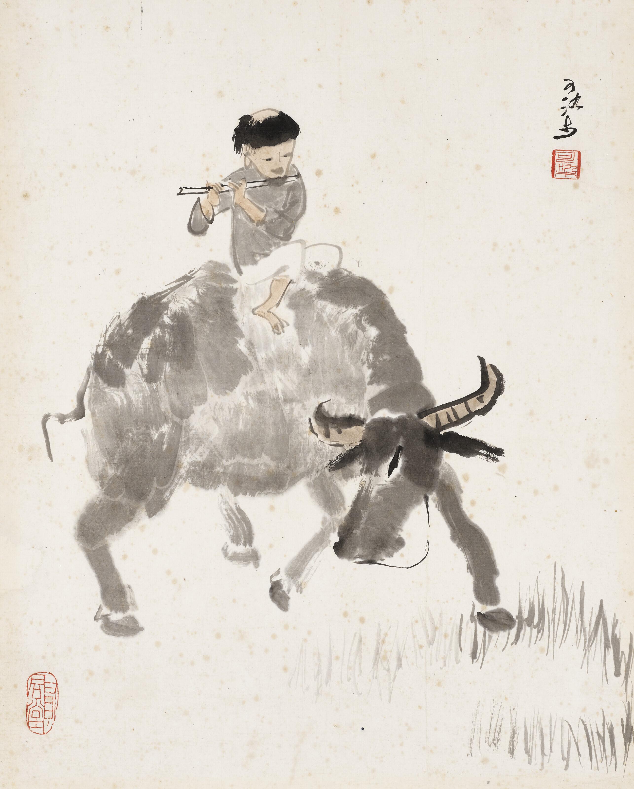 Li Keran - Herding Buffalo