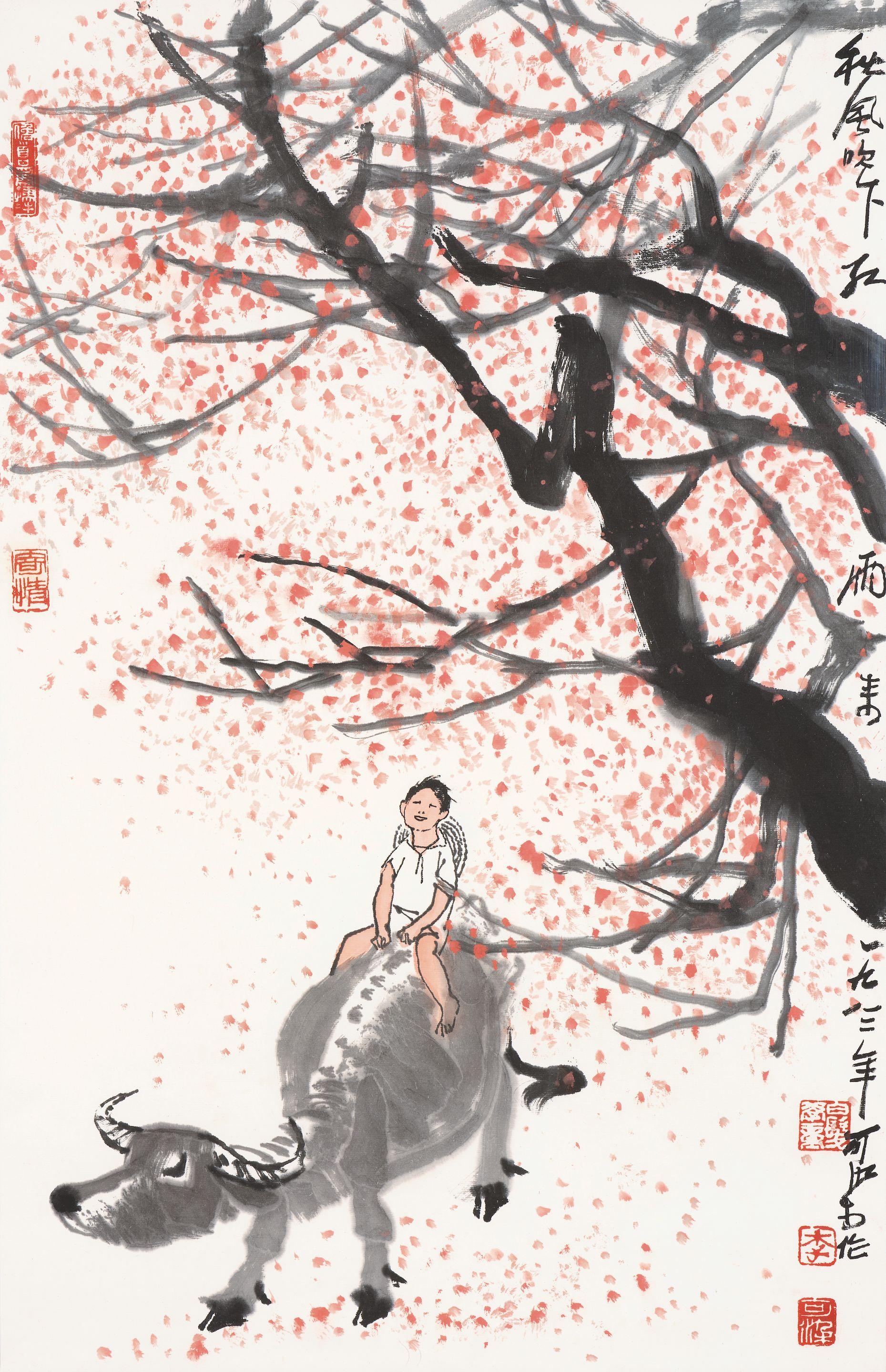 Li Keran - Herding in Autumn, 1982