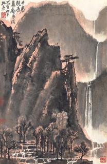 Li Keran - Mountains In Sunset Glow