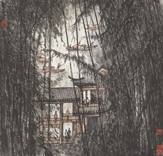 Li Keran - Peeking Through the Bamboo Forest