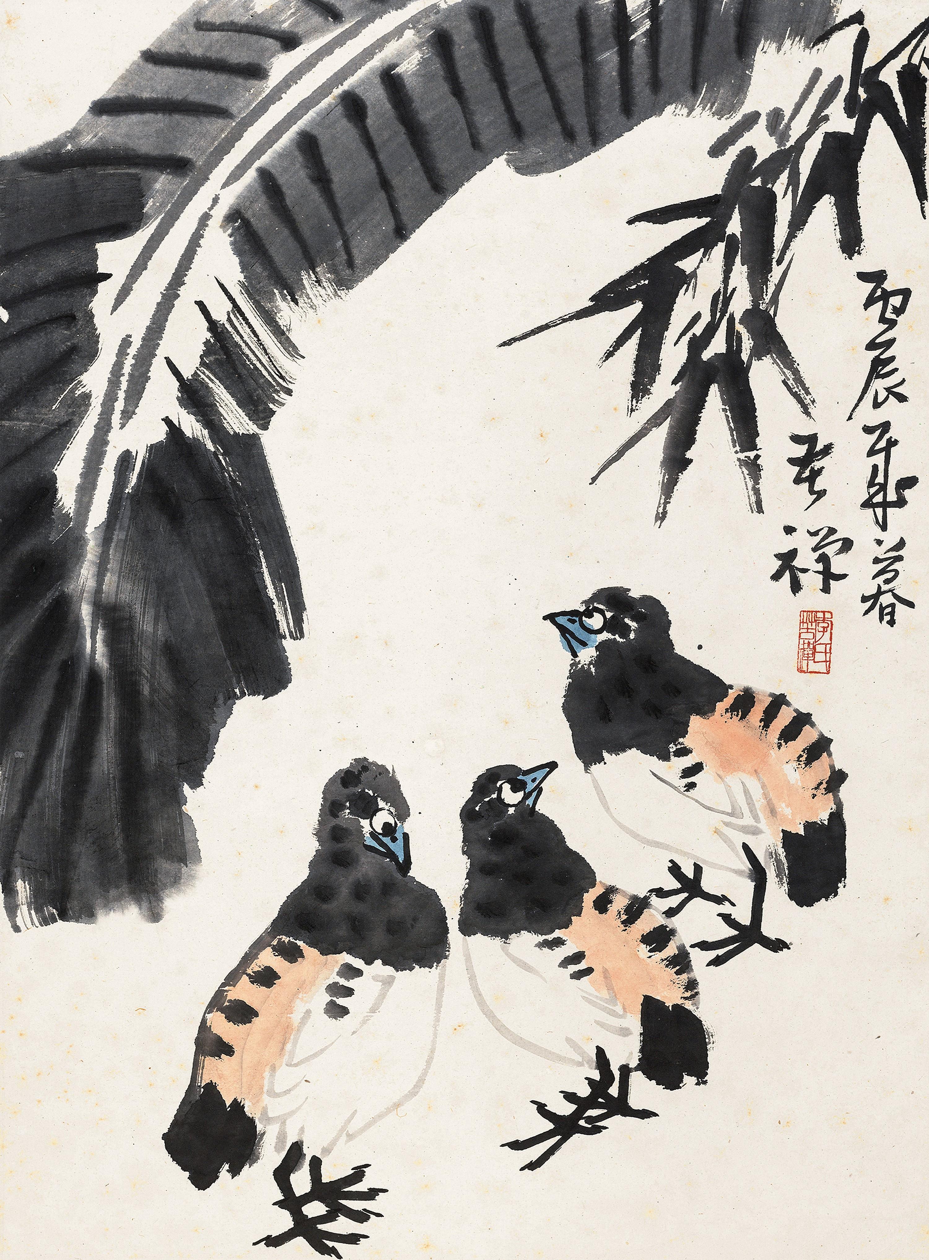 Li Kuchan - Birds And Banana Leaves