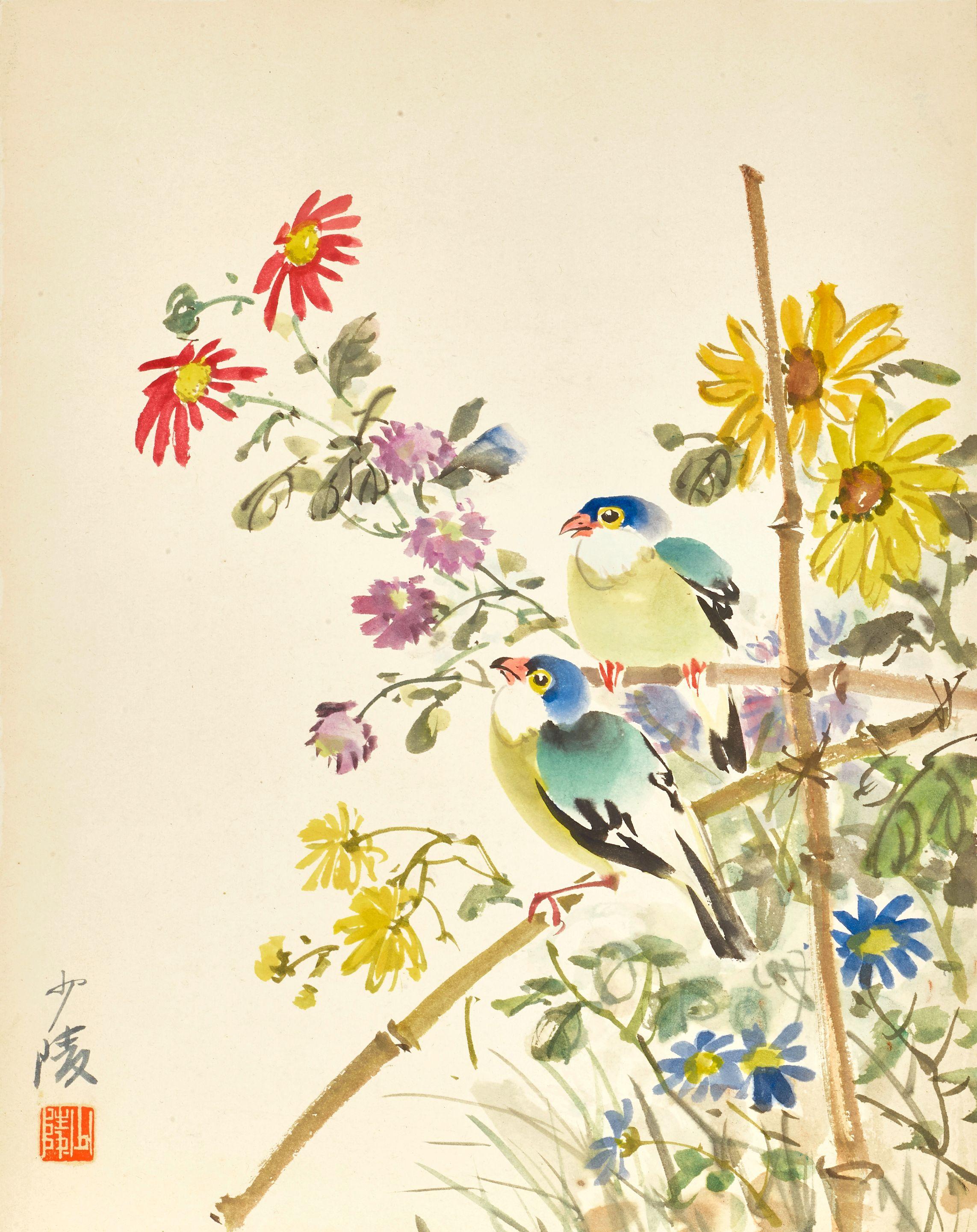 Li Lingjia - A Group of Landscape, Flower and Bird Paintings