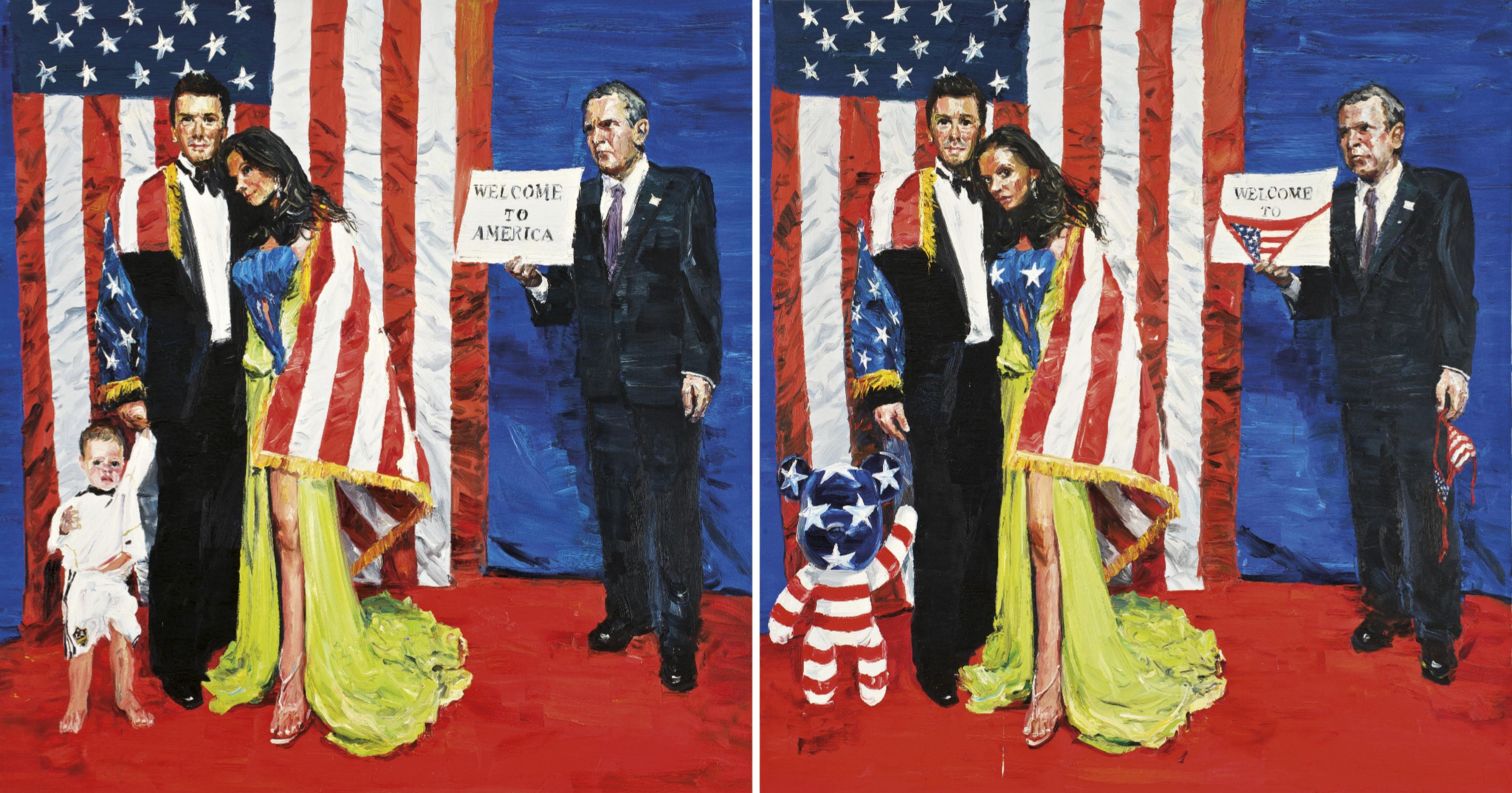 Li Qing - Four Wax Works (There Are Six Differences In The Two Paintings)