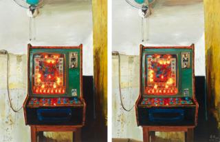 Li Qing - Pinball (There are 11 differences in the two paintings)