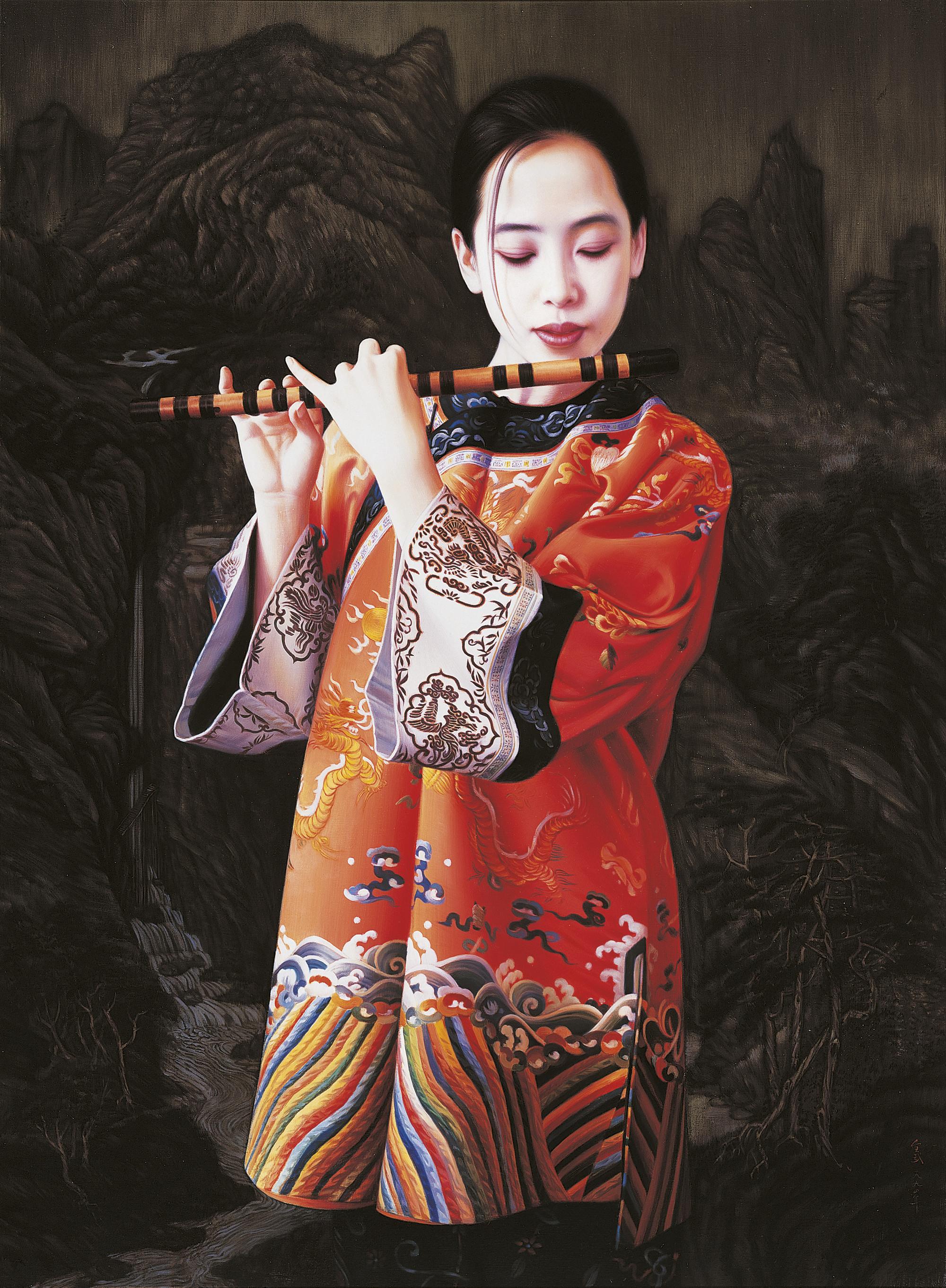 Li Quanwu - Lady Playing Flute
