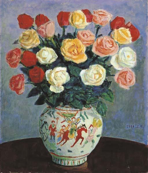 Li Shih Chiao - Rose in a Vase