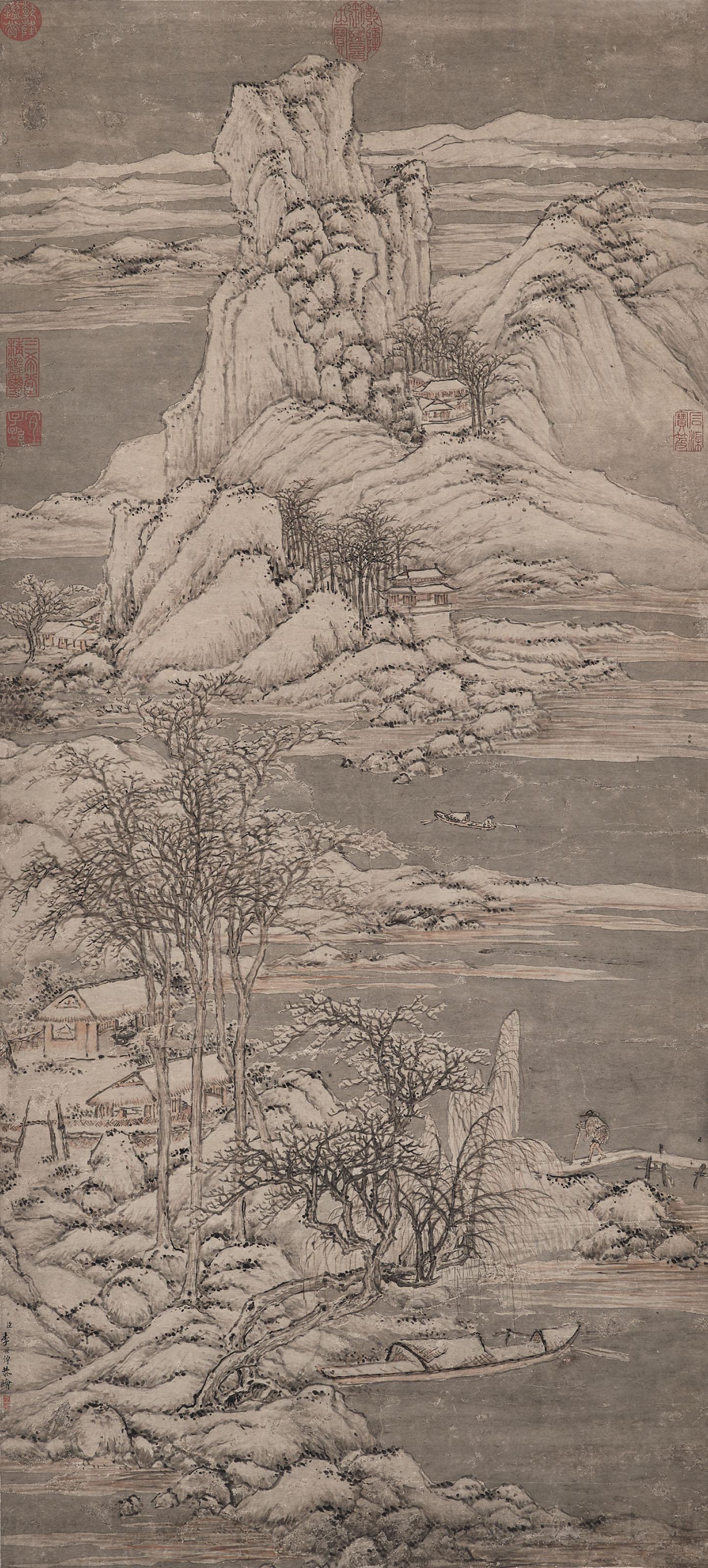 Li Shizhuo - Fishing in Winter