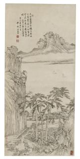 Li Shizhuo - Landscape, After Wang Meng