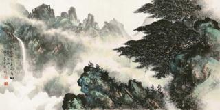 Li Xiongcai - Cloudy Sky Over Green Mountain