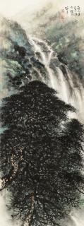 Li Xiongcai - Pine Tree and Waterfall