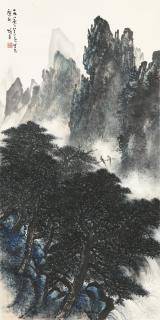 Li Xiongcai - Pine Trees In Mountains