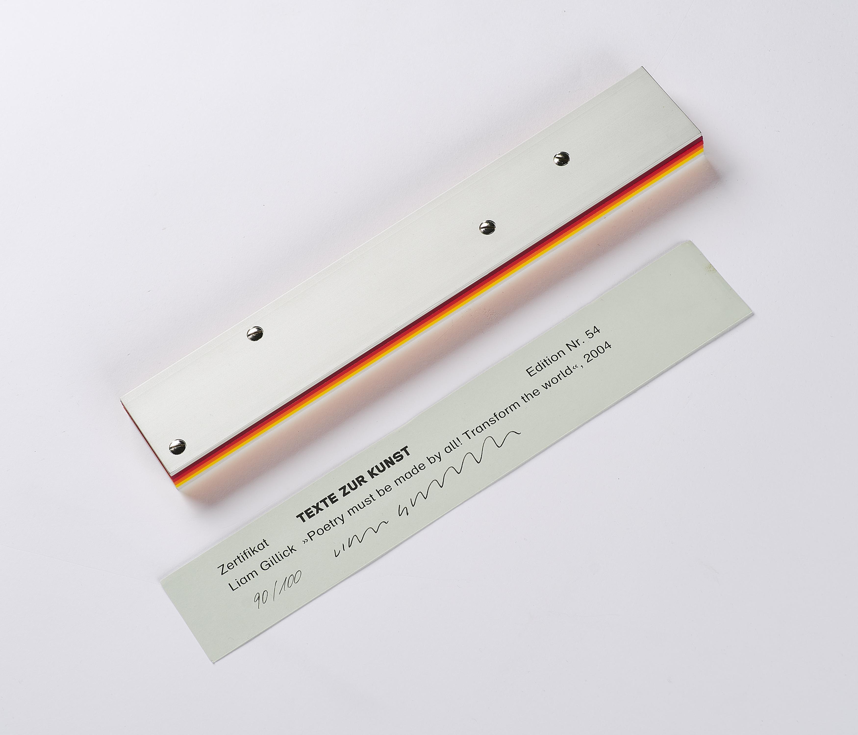 Liam Gillick - Poetry must be made by all! Transform the world.