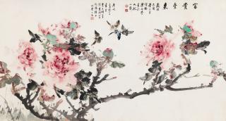 Liang Boyu - Peony And Butterfly