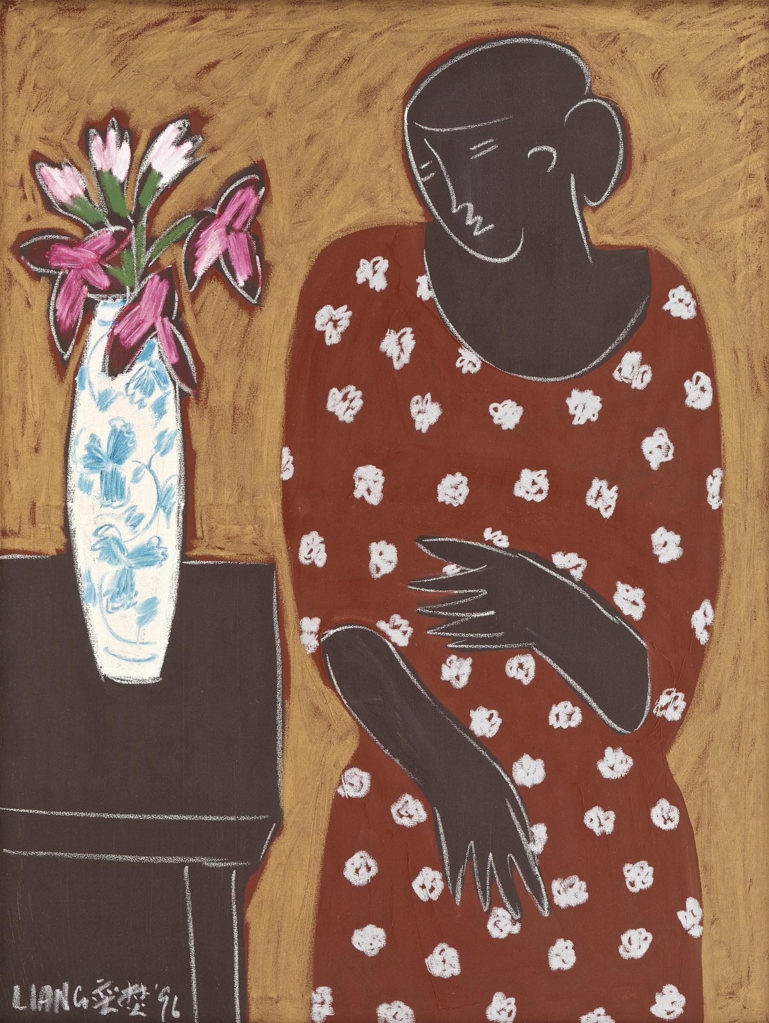 Liang Yifen - Woman And Flower