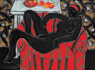 Liang Yifeng - Nude on chair