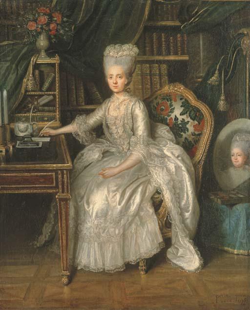 Lie-Louis Perin Salbreux - Une Dame À Sa Table À Écrire