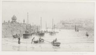 Lieutenant-Commander Rowland John Robb Langmaid - A two-decker running downwind; and St. Ives, Cornwall