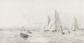 Lieutenant-Commander Rowland John Robb Langmaid - Off Ryde - Shamrock, Britannia and Candida