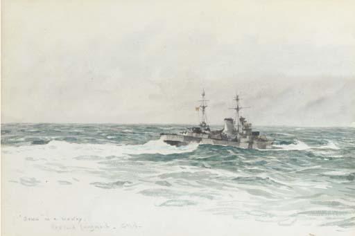 Lieutenant Commander Rowland John Robb Langmaid - Orion in a seaway