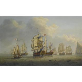 Lieutenant Thomas Yates, R.N. - The Princess Royal And Other Ships Of The British Fleet Under Vice-Admiral Barrington Off St. Lucia