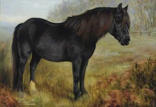 Lilian Cheviot - Pony in a field; and a companion painting