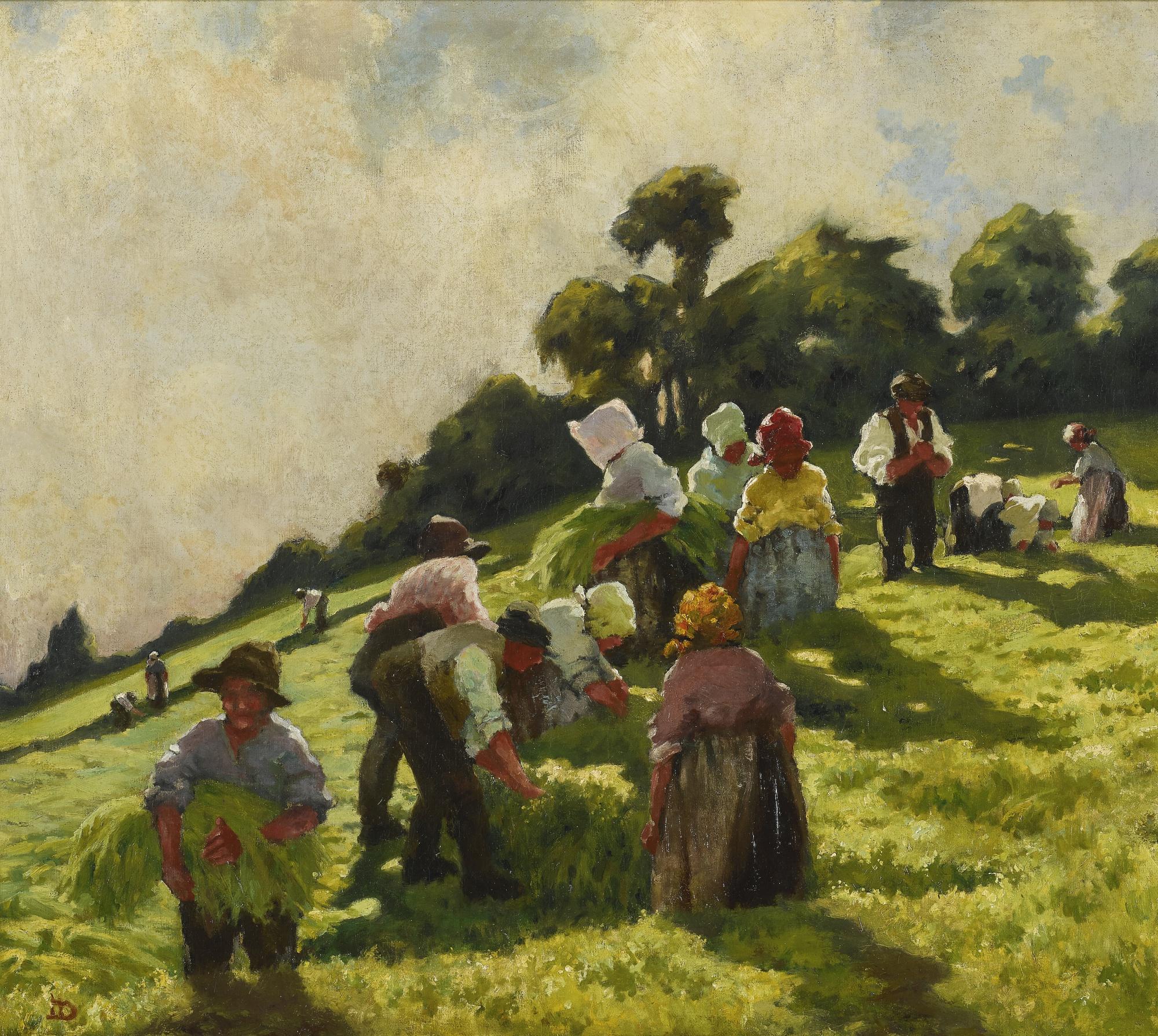 Lilian Davidson, A.R.H.A. - The Flax Pullers