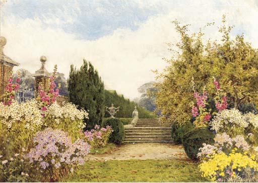 Lilian Stannard - Leading to the terrace, Penshurst Place, Kent