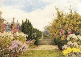 Lilian Stannard - Leading to the terrace, Penshurst Place, Kent