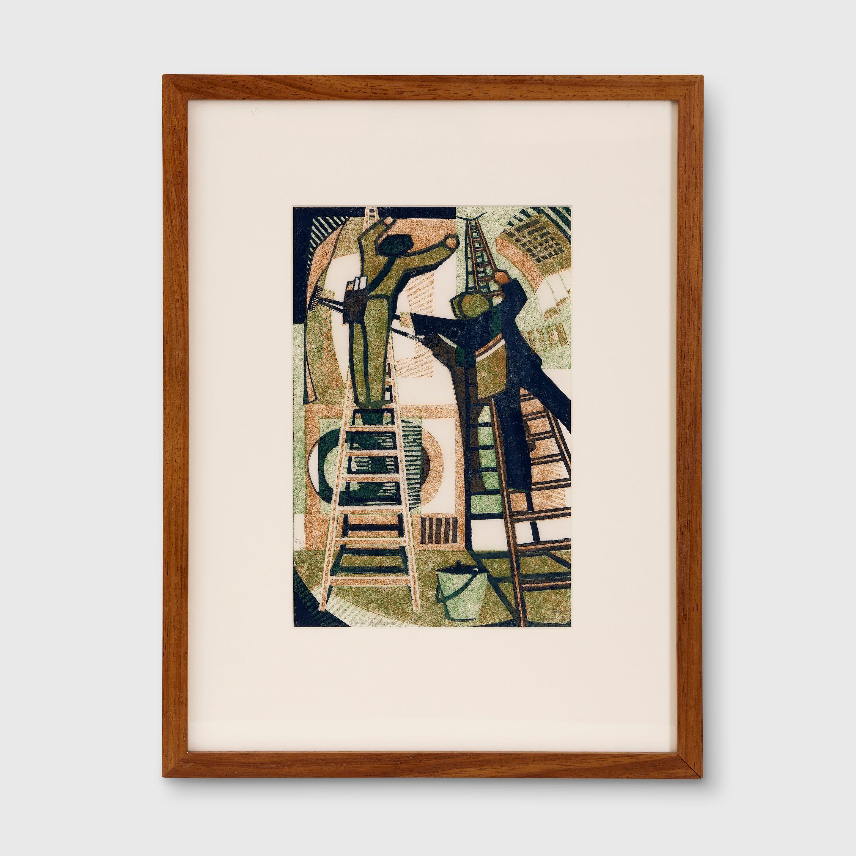 Lill Tschudi - Sticking up Posters, 1933