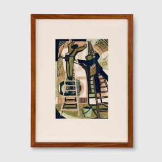 Lill Tschudi - Sticking up Posters, 1933