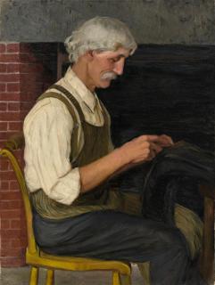 Lilla Cabot Perry - Mr. Smith, The Cobbler 40 1/4 x 30 1/4 in. (102.2 x 76.8 cm.)