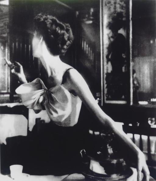 Lillian Bassman - Across the Restaurant, Dress by Jacques Fath, Barbara Mullen, Le Grand Véfour, Paris, 1949