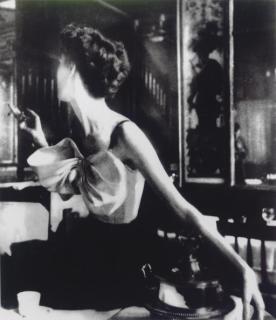 Lillian Bassman - Across the Restaurant, Dress by Jacques Fath, Barbara Mullen, Le Grand Véfour, Paris, 1949