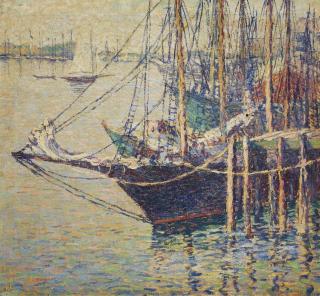Lillian Burk Meeser - Ships at Dock