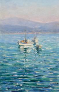 Lillie May Nicholson - Three boats in Monterey Bay