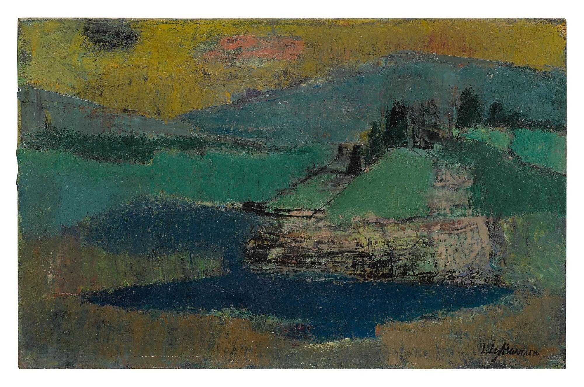 Lily Harmon - Blue Lake (Blue Landscape)