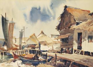Lim Cheng Hoe - Fisherman\'S Huts - Pontian