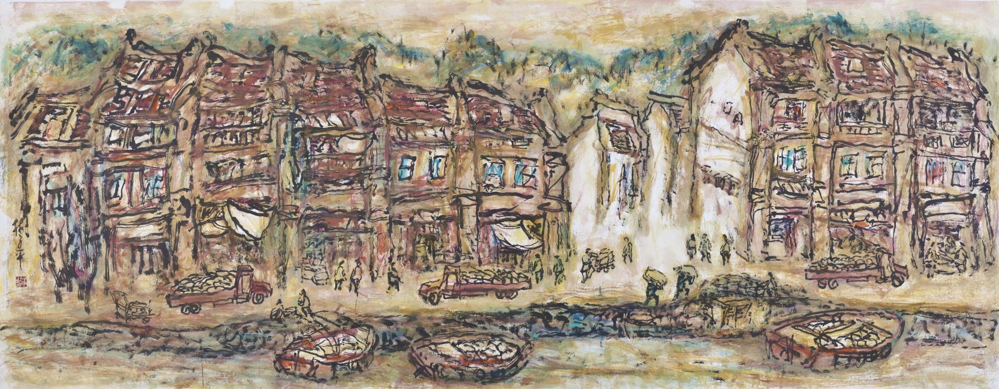 Lim Tze Peng - Shophouses By The River