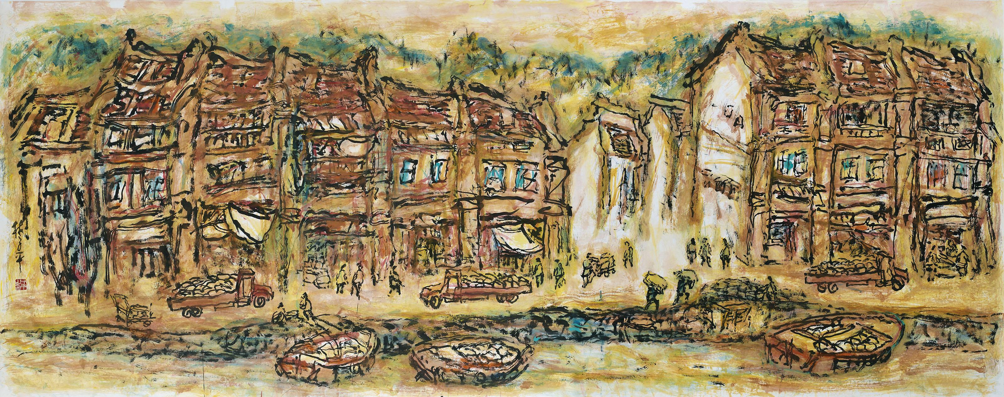 Lim Tze Peng - Shophouses By The River