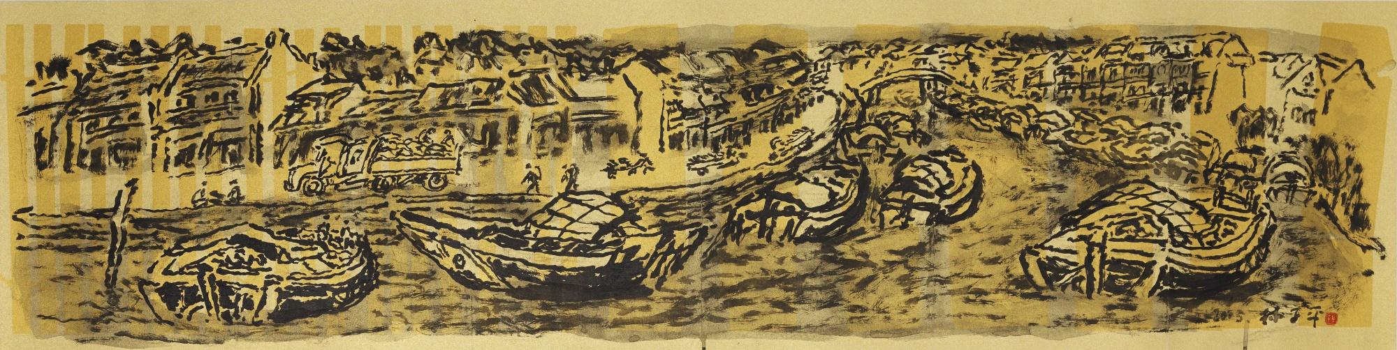 Lim Tze Peng - Singapore River Scene