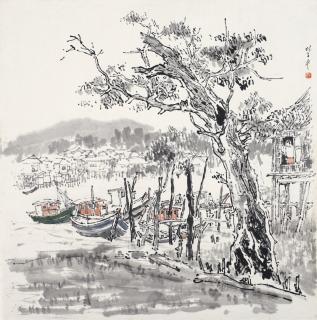 Lim Tze Peng - Village By The River