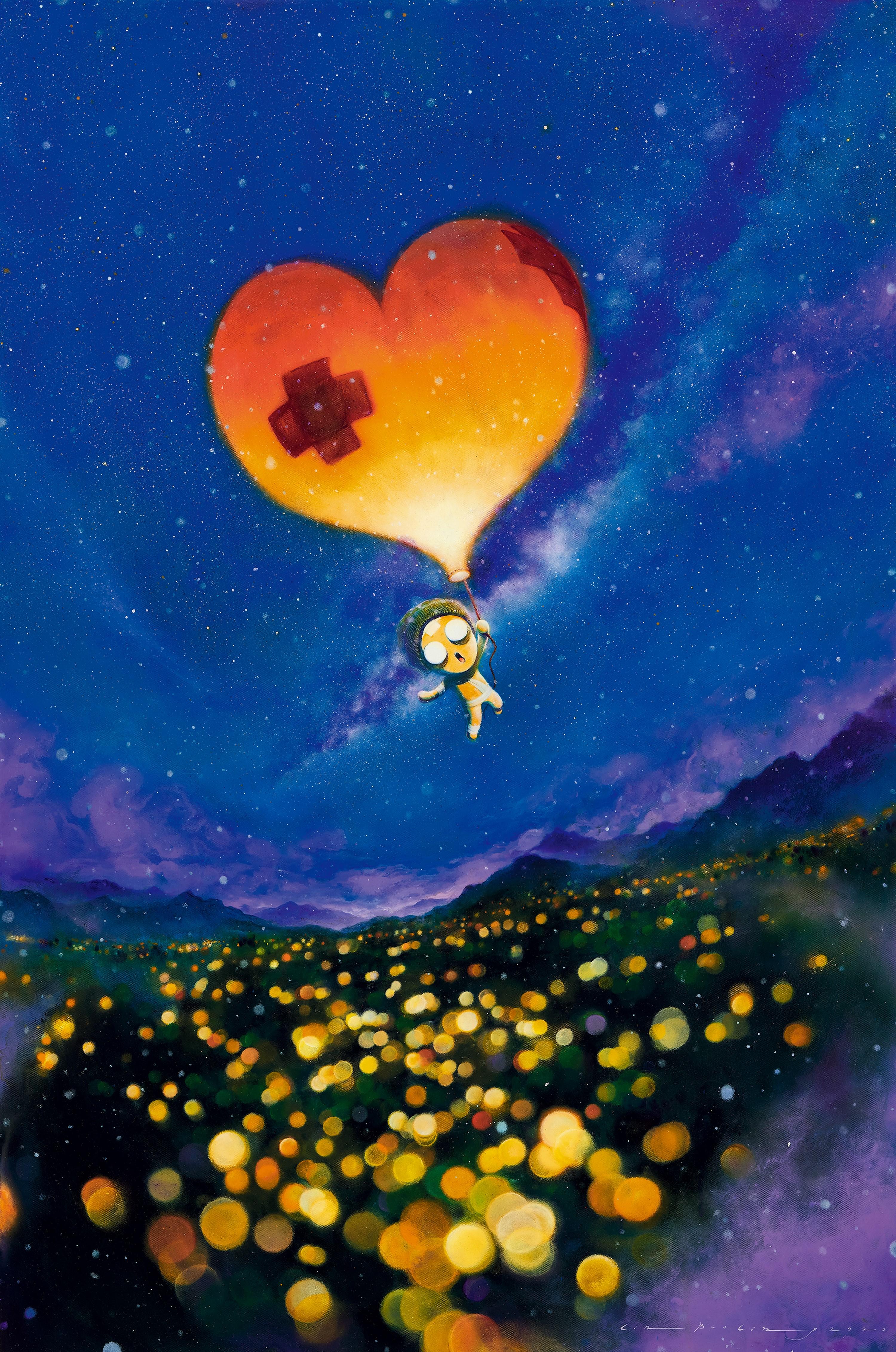 Lin Bao Ling - Sky Lantern Ii (Painted In 2020)