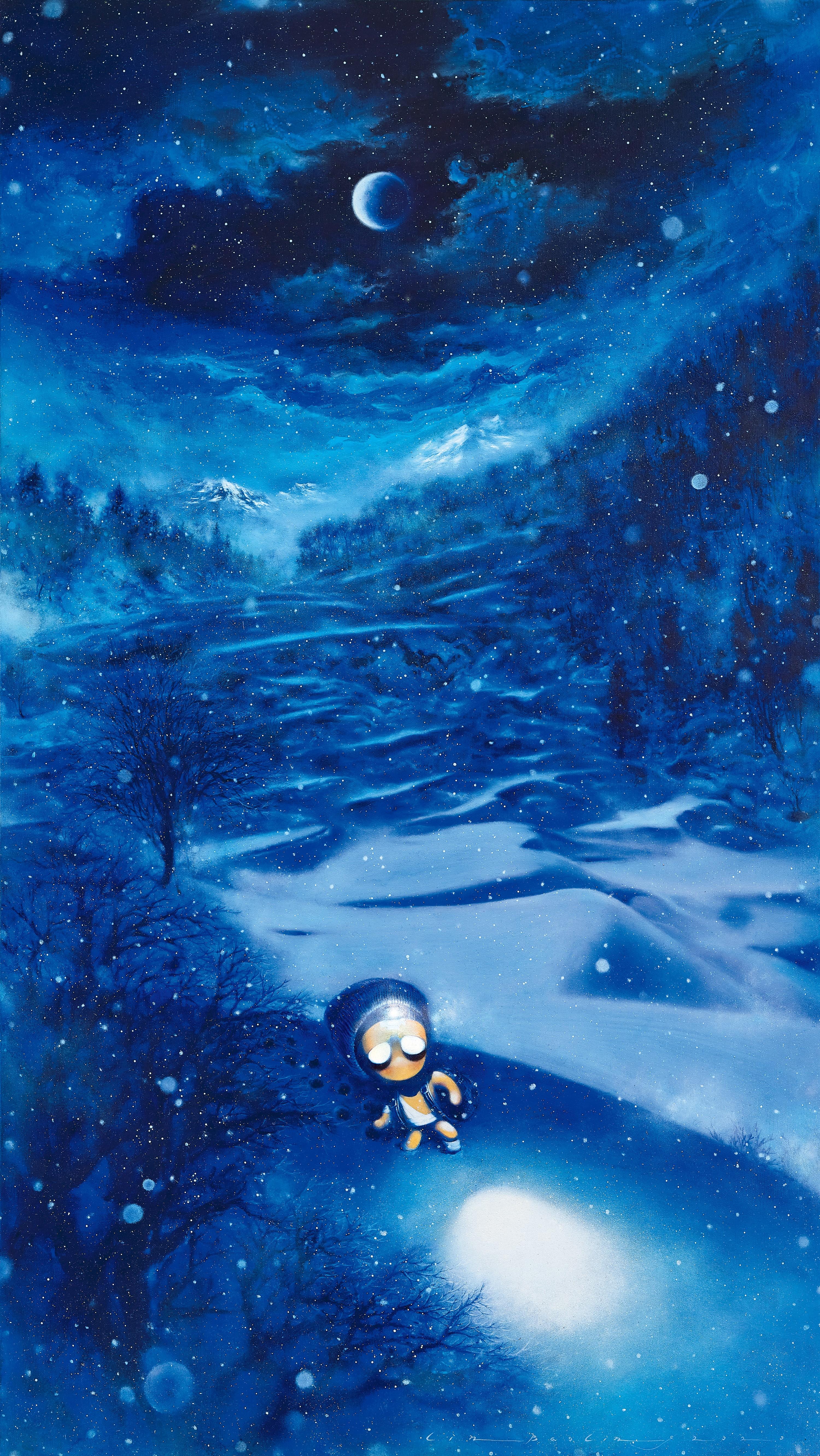 Lin Bao Ling - Winter Night Hike Ii (Painted In 2020)